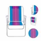 CADEIRA PARA PRAIA MOR ALTA ALUMINIO 002101 ROXO AZUL