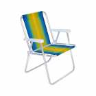 CADEIRA DE PRAIA MOR ALTA ALUMINIO 002101 AMARELO AZUL
