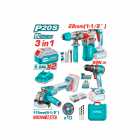 KIT PARAFUSADEIRA BATERIA TOTAL TOSLI241183 PARAFU/MARTELE/LIXADE 8348