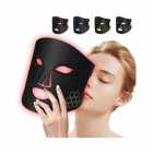 MASCARA FACIAL LED 4CORES LIGHT THERAPY SILICONE FACE MASK BLACK