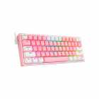 TECLADO USB REDRAGON K617-R FIZZ RAINBOW WHITE/PINK USA 
