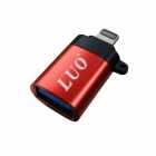 ADAPTADOR OTG LU-200 IPHONE VERMELHO	