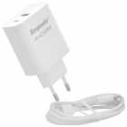 AC CEL FONTE ECOPOWER EP-7045 USB-C/USB 30W BRANCO ROSA