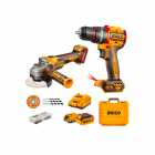 KIT LIXADEIRA E FURADEIRA BATERIA JADEVER JDCK20273 2 BATERIA 1 CARRE