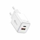 ACESSÓRIO CELULAR FONTE 4 LIFE FL9530ACGW 1 USB + 1 ESB-C 30W BRANCO