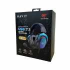 FONE COM MICROFONE HAVIT CREATE OF GAME H2002U PRO USB 7.1 PRETO AZUL