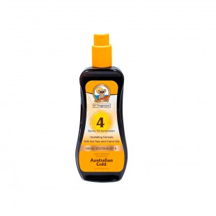 BRONZEADOR AUSTRALIAN GOLD SPRAY OIL SPF4 CARROT OIL FORMULA 237ML