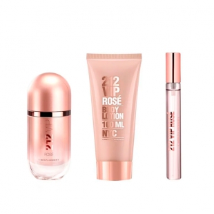 CAROLINA HERRERA 212 VIP ROSE KIT FEM 80ML EDP+BODY 100ML+10ML