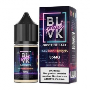 JUICE VAPE E.LIQUID BLVK PINK N.SALT ICED BERRY BANANA 35MG 30ML*