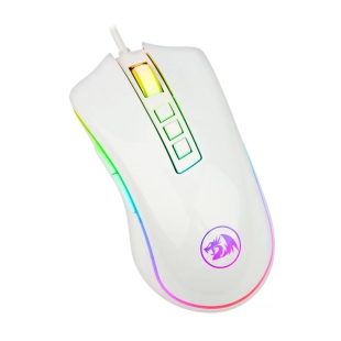 MOUSE USB GAMER REDRAGON COBRA M711W BRANCO 10000DPI