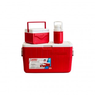 CAIXA TERMICA COLEMAN KIT 3EM1 48QT 45.4LTS/5QT 4.7LTS/1,3QT 1.2LTS VERME