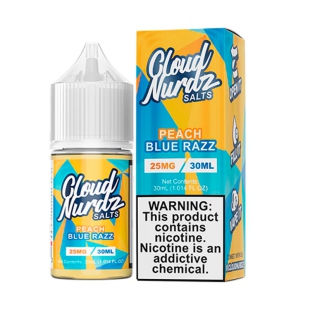 JUICE VAPE CLOUD NURDZ ICED SALTS PEACH BLUE RASPB 25MG 30ML