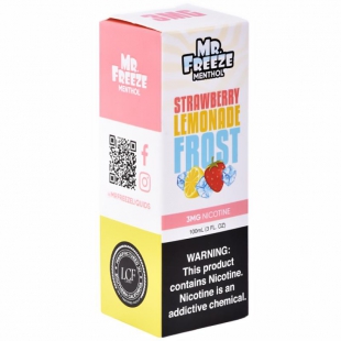 JUICE VAPE E.LIQUID MR FREEZE MENTHOL STRAW LEMON FROST 0MG 100ML*