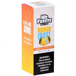 JUICE VAPE E.LIQUID MR FREEZE MENTHOL STRAW MANGO FROST 3MG 100ML*