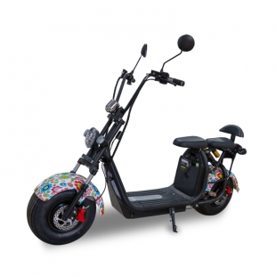 MOTO ELÉTRICA HARLEY GHIS C07 FLOWER 2000W 60V 20A FAST CHARG 1 BATERIA