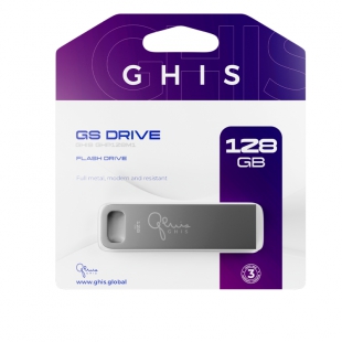 PENDRIVE GHIS 128GB GHP128M1 METAL FLASH DRIVE 2.0