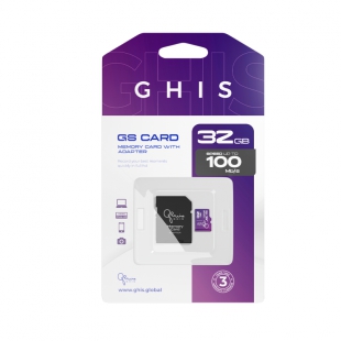 CARTÃO DE MEMORIA SDHC 32GB GHIS 100MB GHSD32M1 C10 C/ADAPTADOR