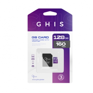 CARTÃO DE MEMORIA SDHC 128GB GHIS 160MB GHSD128M1 C10 C/ADAPTADOR