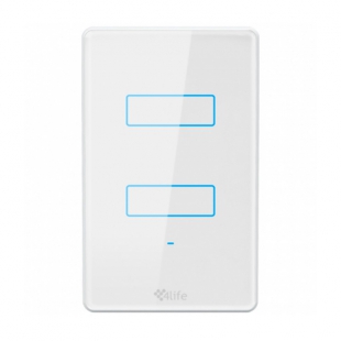 INTERRUPTOR SMART 4LIFE  FL801-2 TOUCH COM 2 INTERRUPTOR WITHE BIBOLT