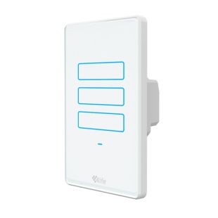 INTERRUPTOR SMART 4LIFE  FL801-3 TOUCH COM 3 INTERRUPTOR WITHE BIBOLT