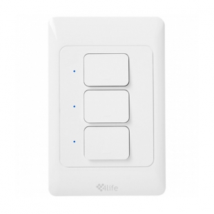 INTERRUPTOR SMART 4LIFE  FL811-3 COM 3 INTERRUPTOR WHITE BIVOLT