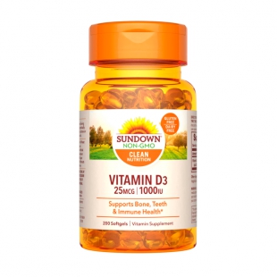 VITAMINA VITAMIN D3 SUNDOWN 25MCG 1000IU 200 COMPRIMIDOS