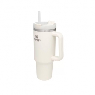 GARRAFA TERMICA STANLEY TRAVEL QUENCHER CREME 1.18L C/TAMPA E CANUDO