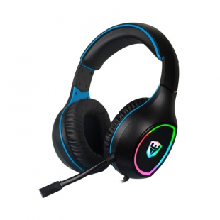 FONE COM MICROFONE SATELLITE GH-552B RGB GAMING PRETO/AZUL