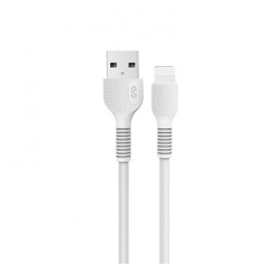 CABO USB MICCELL VQ-D88 IPHONE LIGHTNING BRANCO 2.4A/1.0MT