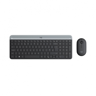 TECLADO+MOUSE WIR LOGITECH MK470 PRETO/CINZA ESPANHOL
