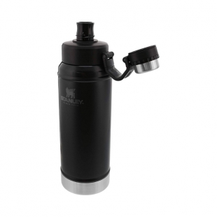 GARRAFA TÉRMICA STANLEY CLASSIC WATER BOTTLE PRETO 1.06L C/ALÇA