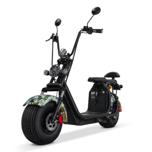 MOTO ELÉTRICA HARLEY GHIS C07 VERDE CAMUFLADO 2000W 60V 20A