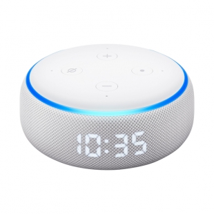 SPEAKER AMAZON GRADE A ECHO DOT 3GN WITH CLOCK BT SANDSTONE BRANCO @