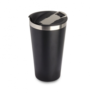 COPO TERMICO FS FS-255 PRETO 473ML COM TAMPA E ABRIDOR
