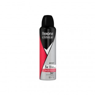 DESODORANTE REXONA AEROSOL CLINICAL SPORT 3X PROTEÇÃO