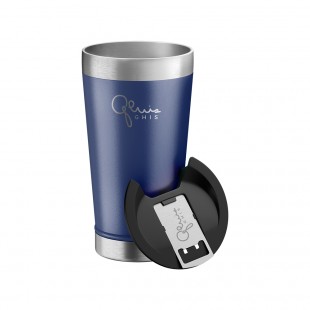 COPO TERMICO GHIS AZUL 473ML COM TAMPA E ABRIDOR