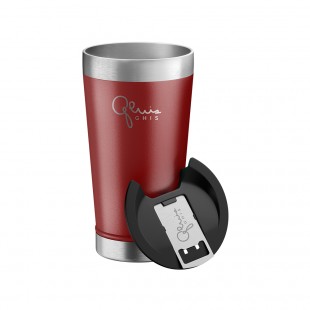 COPO TERMICO GHIS VERMELHO 473ML COM TAMPA E ABRIDOR