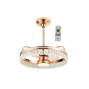 VENTILADOR DE TETO SATELLITE COM LUSTRE A-FAN8301 GOLD 4100LM BIVOLT