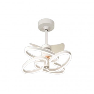 VENTILADOR DE TETO SATELLITE COM LUSTRE A-FAN8203 WITE 5200LM BIVOLT