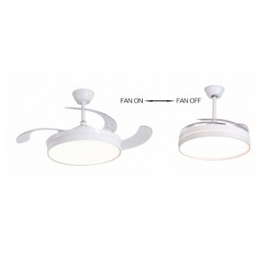 VENTILADOR DE TETO SATELLITE COM LUSTRE A-FAN801 WHITE 3000LM BIVOLT