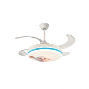 VENTILADOR DE TETO SATELLITE COM LUSTRE A-FAN805 WHITE+BLUE 3000LM BIVOLT