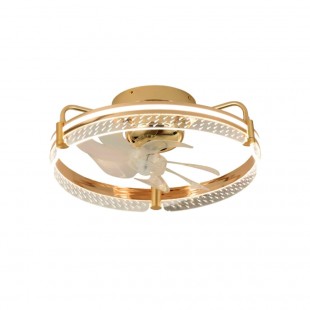 VENTILADOR DE TETO SATELLITE COM LUSTRE A-FAN7104 GOLD 2100LM BIVOLT