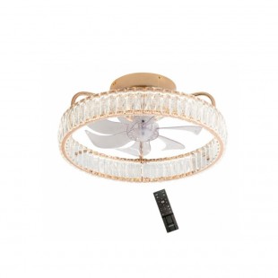 VENTILADOR DE TETO SATELLITE COM LUSTRE A-FAN7103 GOLD 2100LM BIVOLT