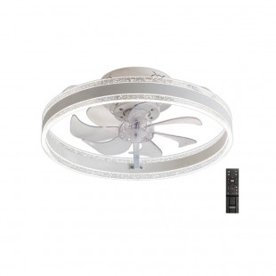 VENTILADOR DE TETO SATELLITE COM LUSTRE A-FAN7102 WITHE 2100LM BIVOLT
