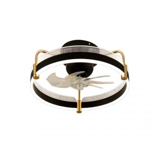 VENTILADOR DE TETO SATELLITE COM LUSTRE A-FAN7101 BLACK 2100LM BIVOLT