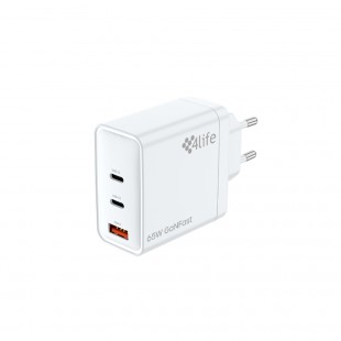 FONTE 4LIFE FL8365ACCW 2 USB-C/USB 65W BRANCO