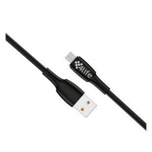 CELULAR CABO USB 4LIFE FLWAM1B V8 1MTS PRETO 
