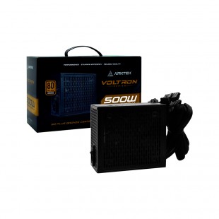 FONTE 500W ARKTEK VOLTRON 80 PLUS BLACK AK-ATX500WB 220V 50/60HZ