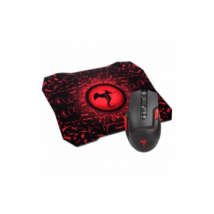 MOUSE+MOUSEPAD GAMER KOLKE FURY 2 KGK-475 PRETO/VERMELHO