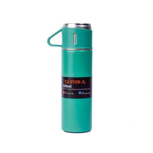 GARRAFA TERMICA LU STAR BEER PINTS LU23063 VERDE 500ML + 2 CANECA